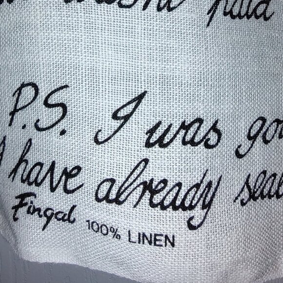 NATURAL LINEN TOWEL A MOTHER'S LETTER DEAR SON 100% IRISH LINEN IRELAND 19x30 - Picture 3 of 5